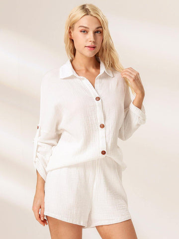 Cotton Cover Up Shirt - Shopmossrose